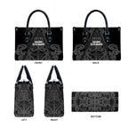 Maori Language Week Leather Bag Kia Mau Ki To Ukaipo Grey Color
