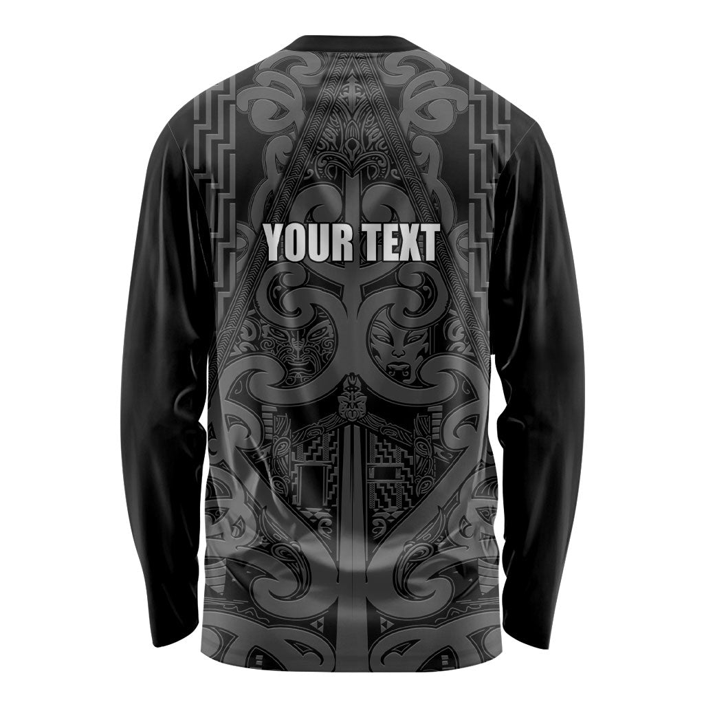 Maori Language Week Personalised Long Sleeve Shirt Kia Mau Ki To Ukaipo Grey Color