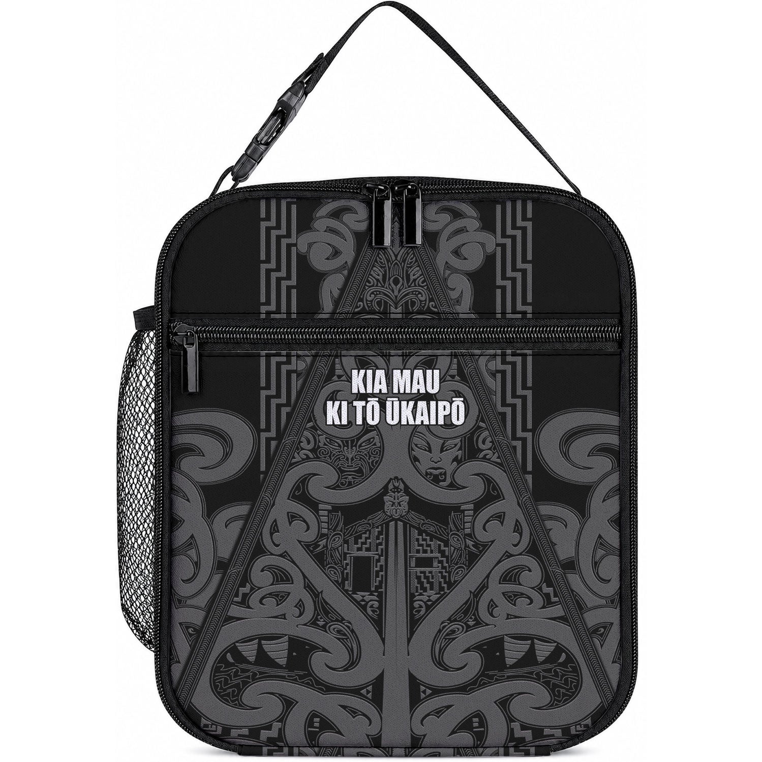 Maori Language Week Lunch Bag Kia Mau Ki To Ukaipo Grey Color