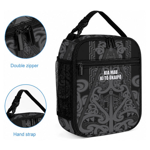 Maori Language Week Lunch Bag Kia Mau Ki To Ukaipo Grey Color