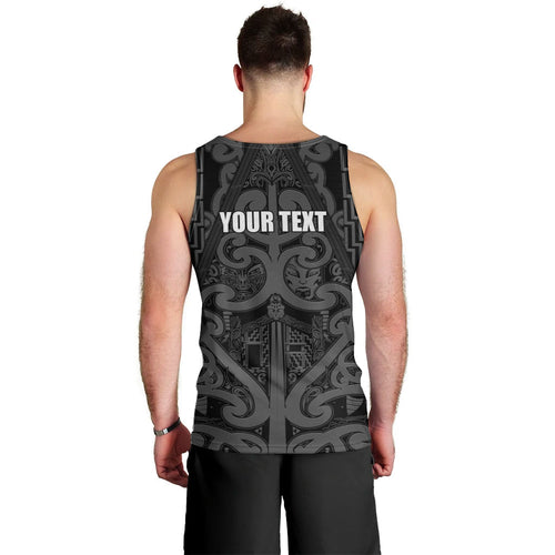Maori Language Week Personalised Men Tank Top Kia Mau Ki To Ukaipo Grey Color
