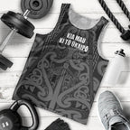 Maori Language Week Personalised Men Tank Top Kia Mau Ki To Ukaipo Grey Color