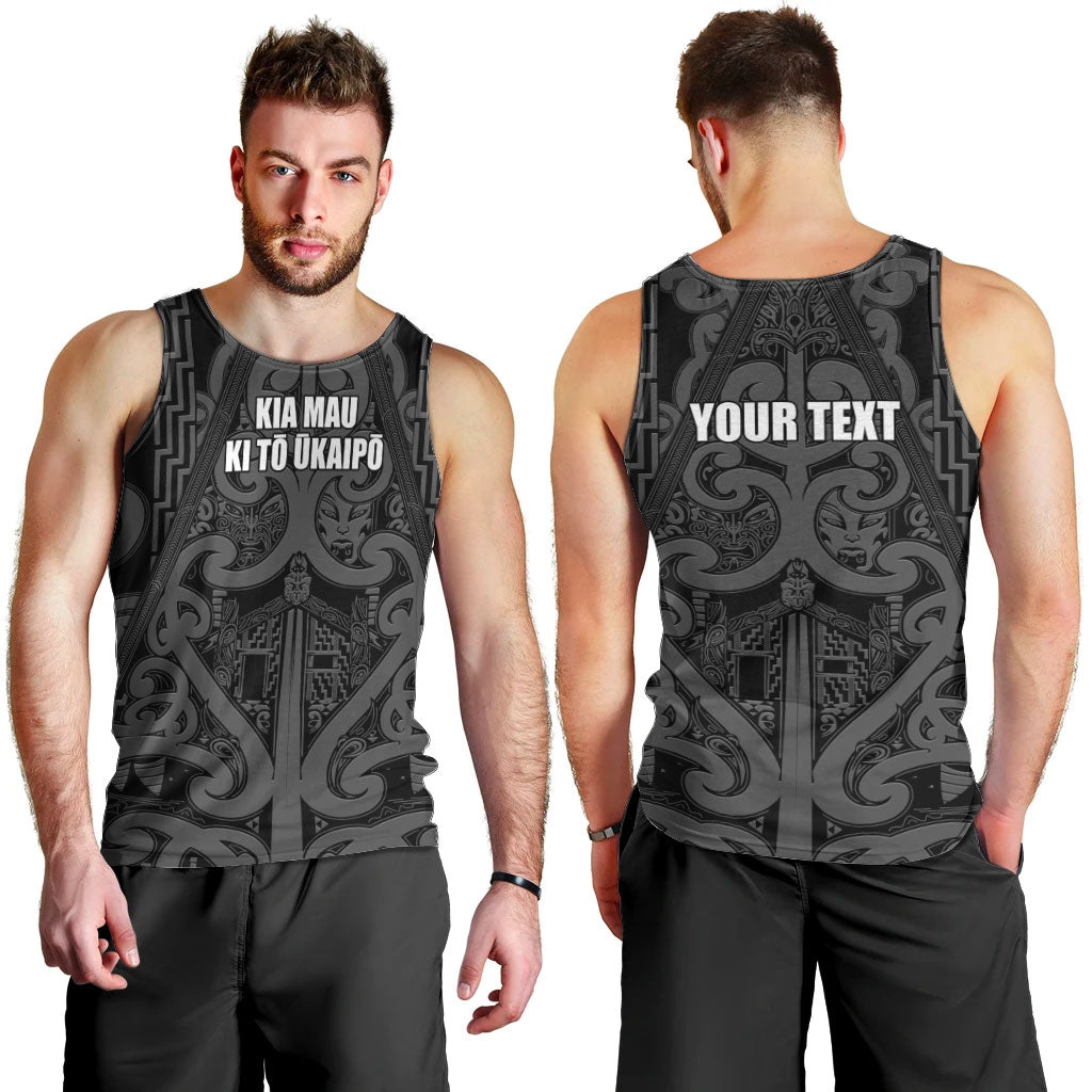 Maori Language Week Personalised Men Tank Top Kia Mau Ki To Ukaipo Grey Color