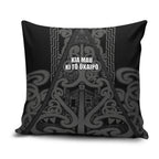 Maori Language Week Pillow Cover Kia Mau Ki To Ukaipo Grey Color