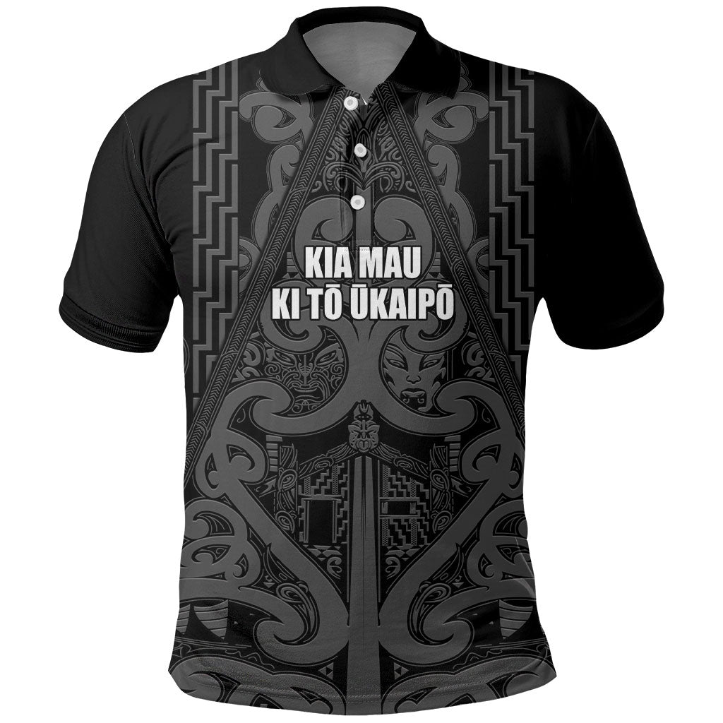 Maori Language Week Personalised Polo Shirt Kia Mau Ki To Ukaipo Grey Color