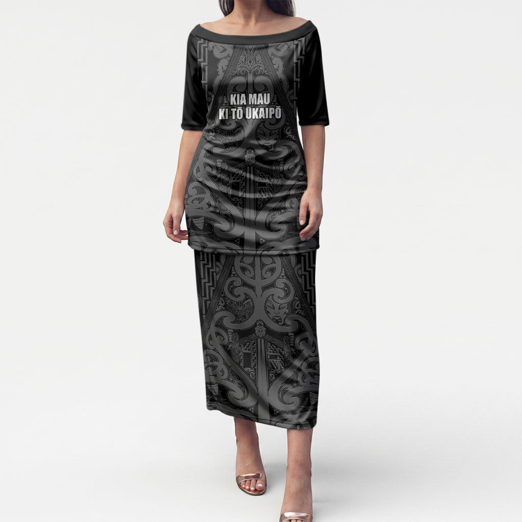 Maori Language Week Personalised Puletasi Kia Mau Ki To Ukaipo Grey Color