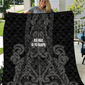 Maori Language Week Quilt Kia Mau Ki To Ukaipo Grey Color