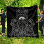 Maori Language Week Quilt Kia Mau Ki To Ukaipo Grey Color