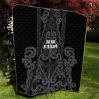 Maori Language Week Quilt Kia Mau Ki To Ukaipo Grey Color