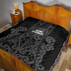 Maori Language Week Quilt Kia Mau Ki To Ukaipo Grey Color