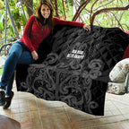 Maori Language Week Quilt Kia Mau Ki To Ukaipo Grey Color