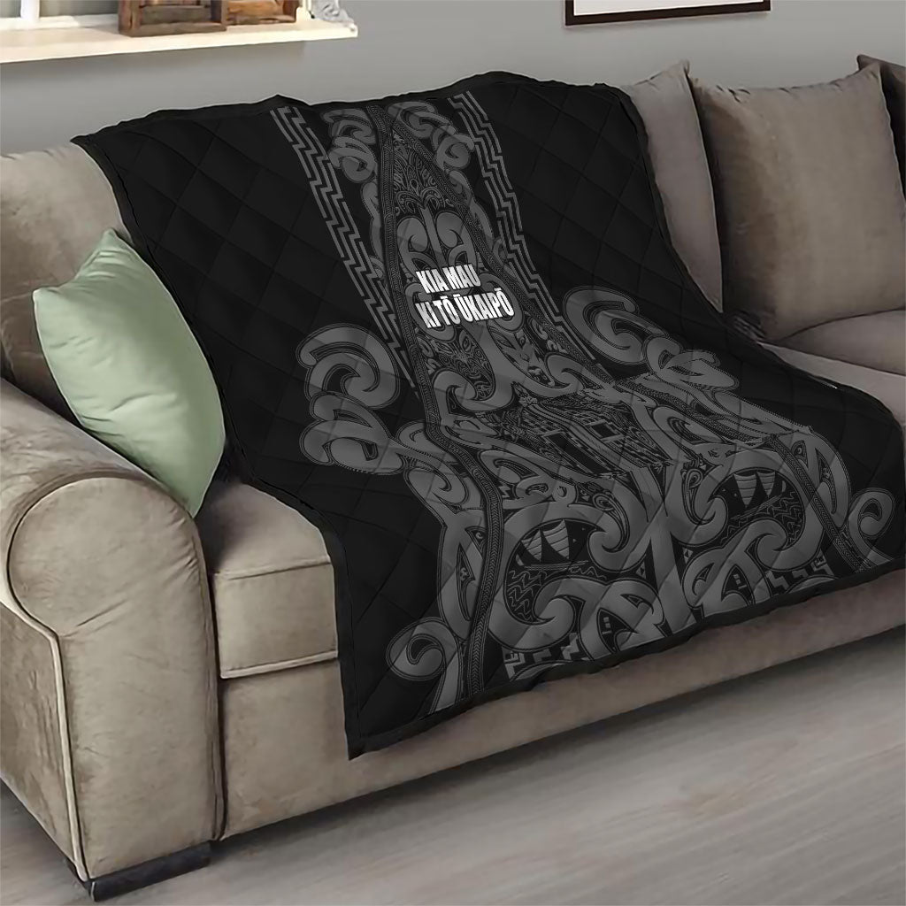 Maori Language Week Quilt Kia Mau Ki To Ukaipo Grey Color