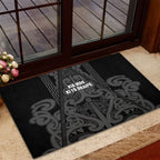 Maori Language Week Rubber Doormat Kia Mau Ki To Ukaipo Grey Color