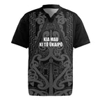 Maori Language Week Personalised Rugby Jersey Kia Mau Ki To Ukaipo Grey Color