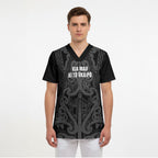 Maori Language Week Personalised Scrub Top Kia Mau Ki To Ukaipo Grey Color