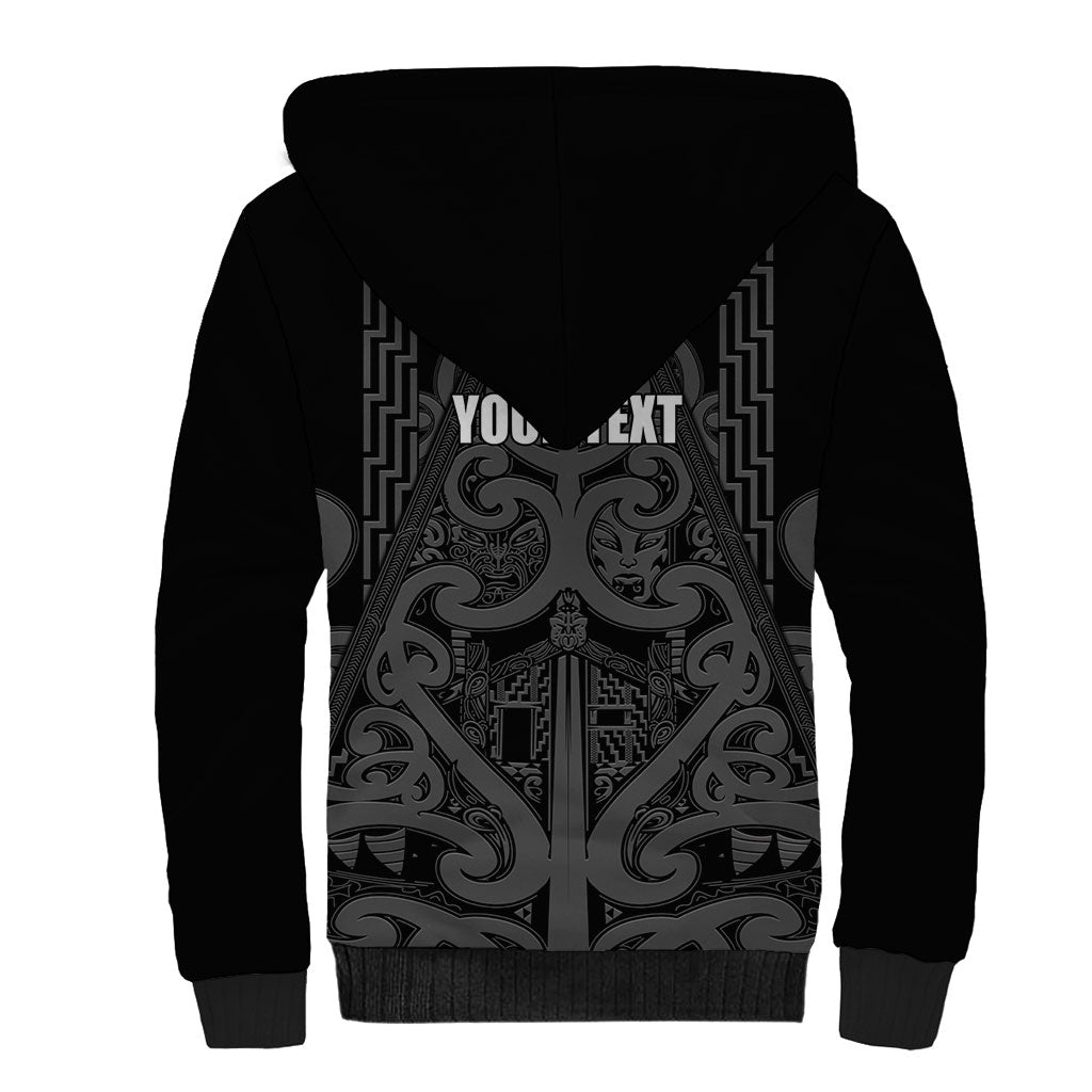Maori Language Week Personalised Sherpa Hoodie Kia Mau Ki To Ukaipo Grey Color