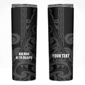 Maori Language Week Personalised Skinny Tumbler Kia Mau Ki To Ukaipo Grey Color