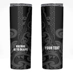 Maori Language Week Personalised Skinny Tumbler Kia Mau Ki To Ukaipo Grey Color