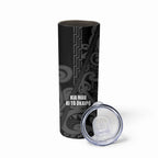 Maori Language Week Personalised Skinny Tumbler Kia Mau Ki To Ukaipo Grey Color