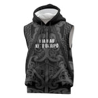 Maori Language Week Personalised Sleeveless Hoodie Kia Mau Ki To Ukaipo Grey Color