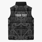 Maori Language Week Personalised Sleeveless Puffer Jacket Kia Mau Ki To Ukaipo Grey Color