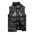 Maori Language Week Personalised Sleeveless Puffer Jacket Kia Mau Ki To Ukaipo Grey Color