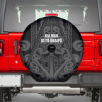 Maori Language Week Spare Tire Cover Kia Mau Ki To Ukaipo Grey Color