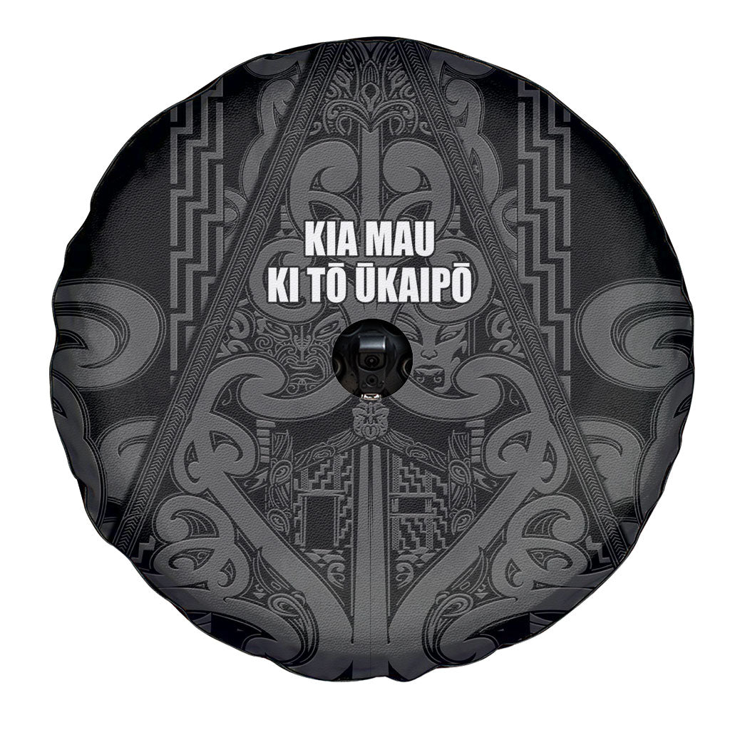 Maori Language Week Spare Tire Cover Kia Mau Ki To Ukaipo Grey Color