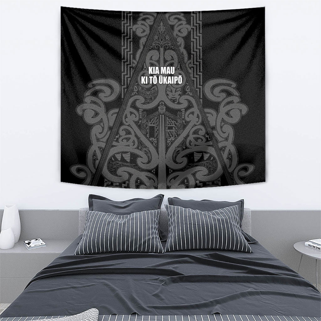 Maori Language Week Tapestry Kia Mau Ki To Ukaipo Grey Color