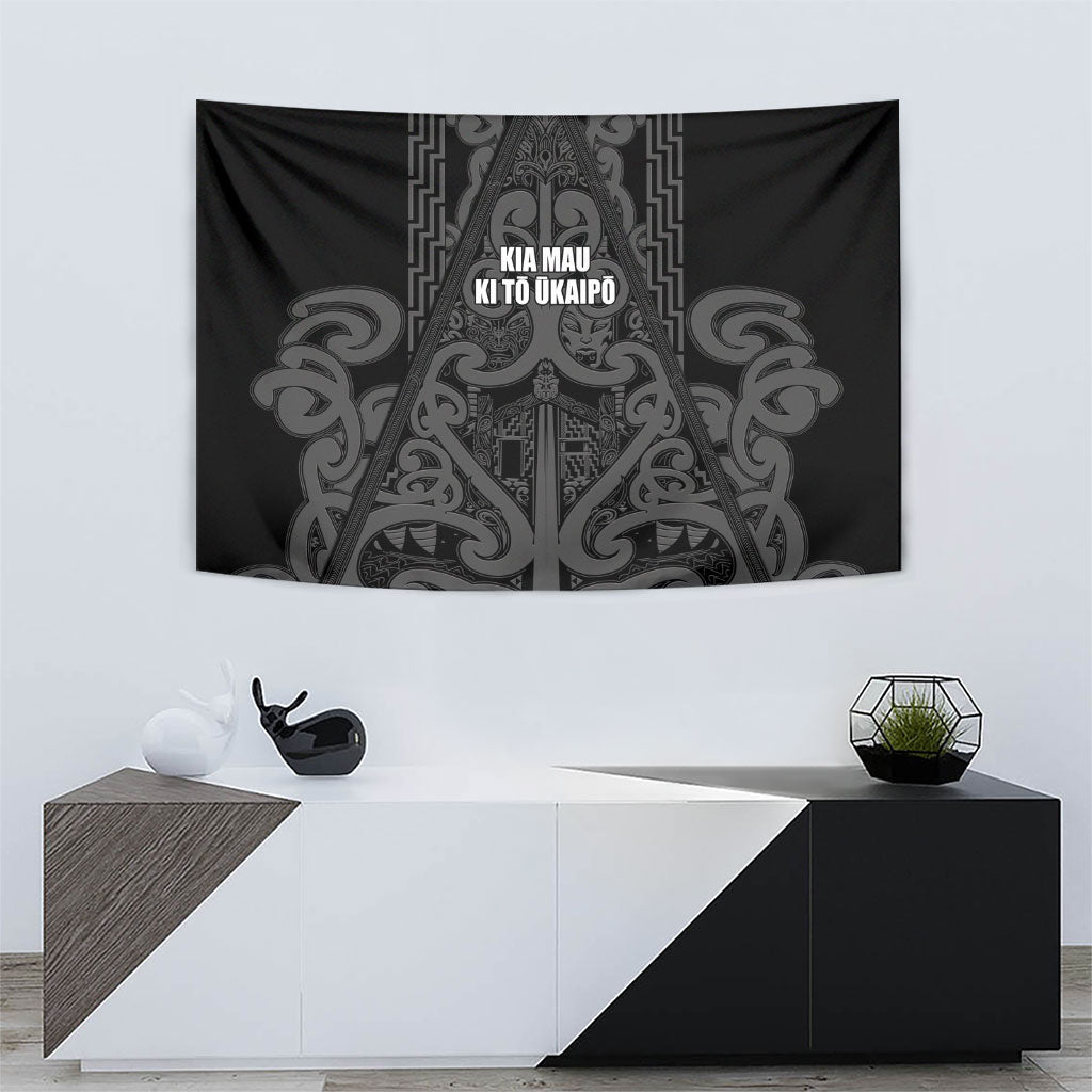 Maori Language Week Tapestry Kia Mau Ki To Ukaipo Grey Color