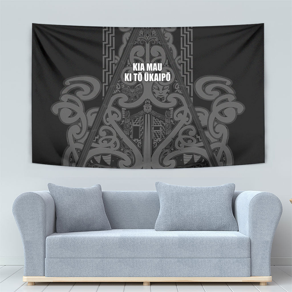 Maori Language Week Tapestry Kia Mau Ki To Ukaipo Grey Color