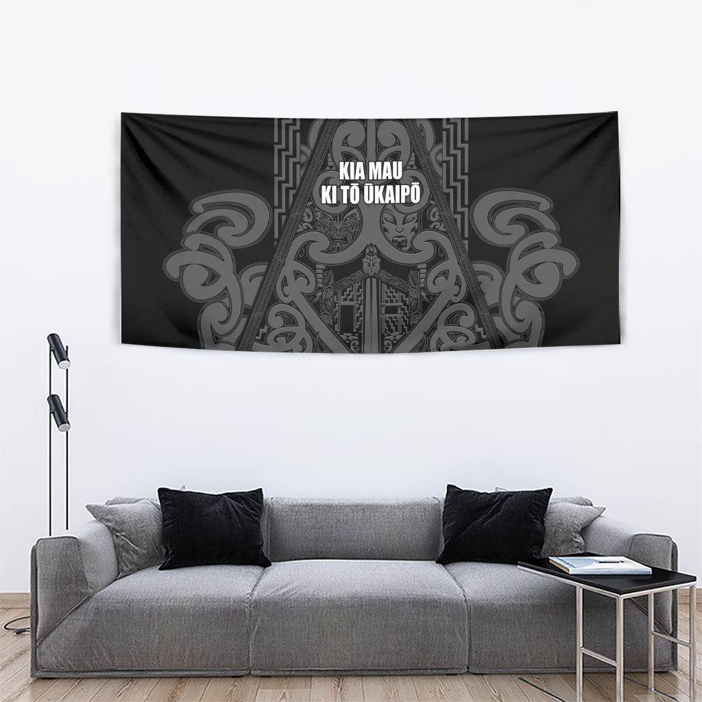 Maori Language Week Tapestry Kia Mau Ki To Ukaipo Grey Color