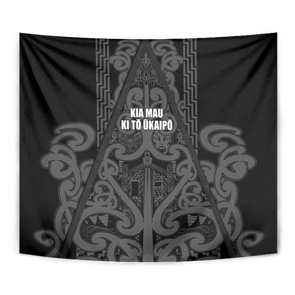 Maori Language Week Tapestry Kia Mau Ki To Ukaipo Grey Color