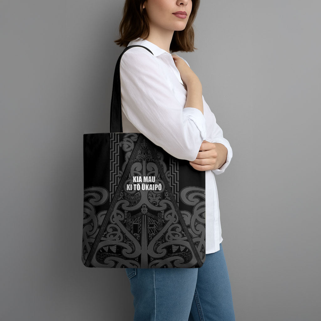 Maori Language Week Tote Bag Kia Mau Ki To Ukaipo Grey Color