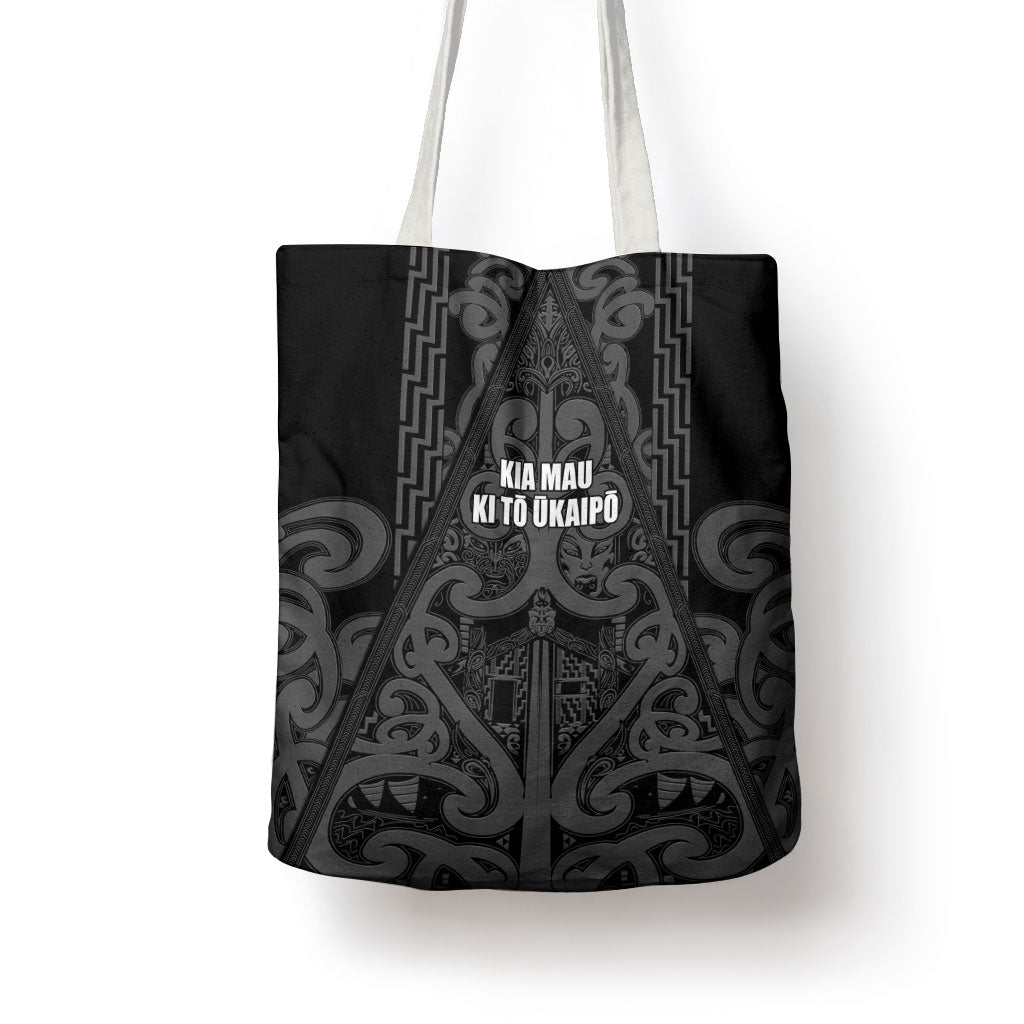 Maori Language Week Tote Bag Kia Mau Ki To Ukaipo Grey Color