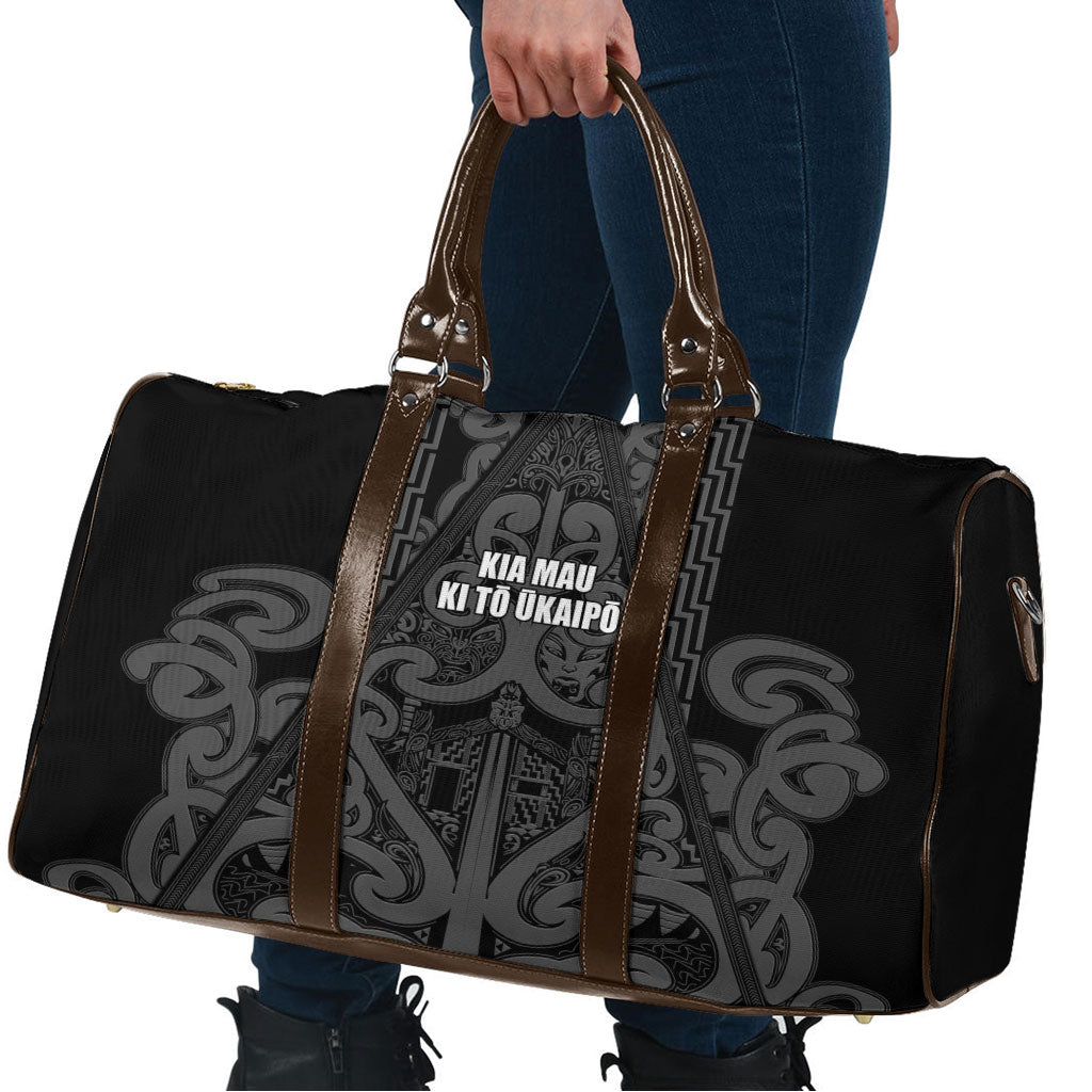 Maori Language Week Travel Bag Kia Mau Ki To Ukaipo Grey Color