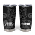 Maori Language Week Personalised Tumbler Cup Kia Mau Ki To Ukaipo Grey Color