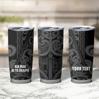 Maori Language Week Personalised Tumbler Cup Kia Mau Ki To Ukaipo Grey Color