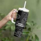 Maori Language Week Personalised Tumbler With Handle Kia Mau Ki To Ukaipo Grey Color
