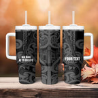 Maori Language Week Personalised Tumbler With Handle Kia Mau Ki To Ukaipo Grey Color