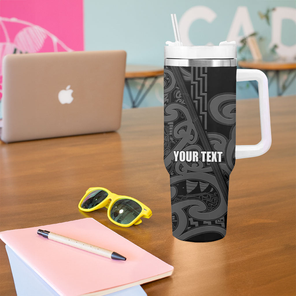 Maori Language Week Personalised Tumbler With Handle Kia Mau Ki To Ukaipo Grey Color