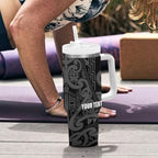 Maori Language Week Personalised Tumbler With Handle Kia Mau Ki To Ukaipo Grey Color