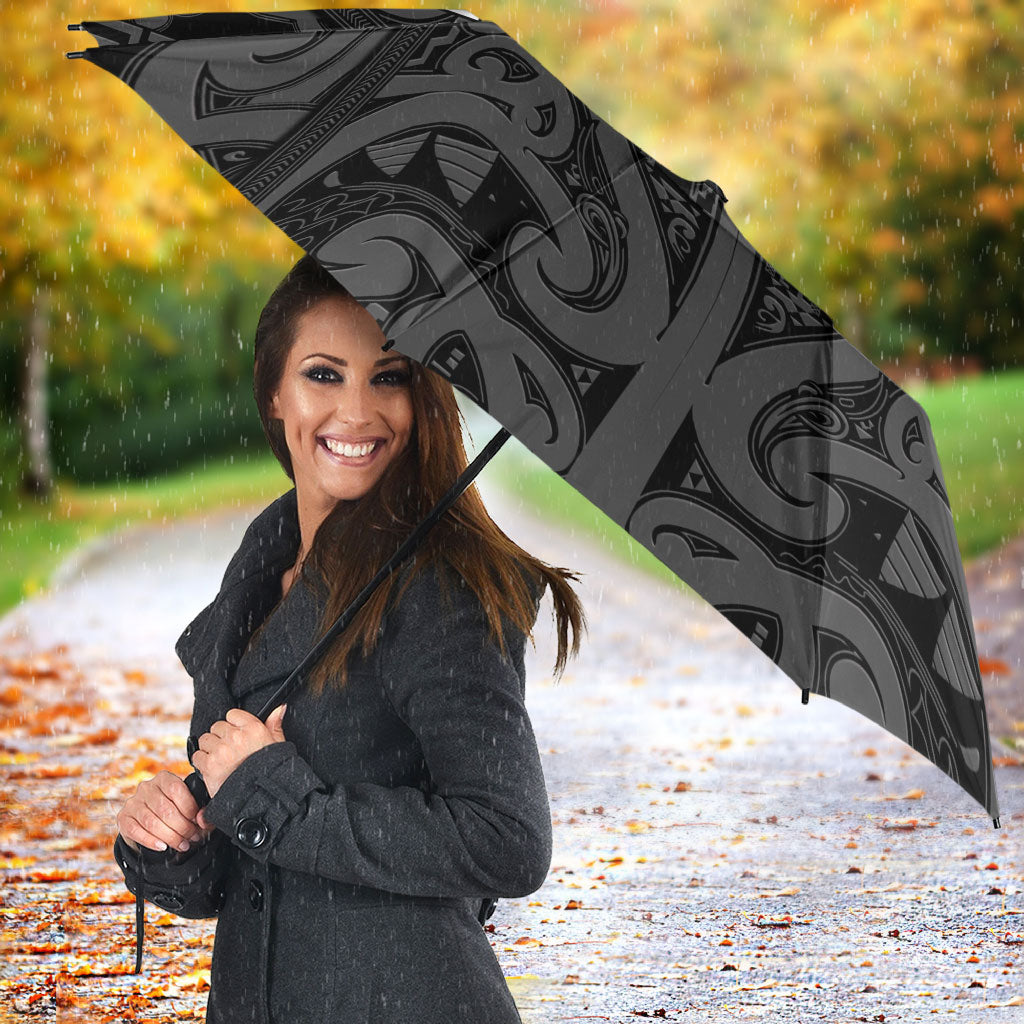 Maori Language Week Umbrella Kia Mau Ki To Ukaipo Grey Color