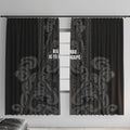 Maori Language Week Window Curtain Kia Mau Ki To Ukaipo Grey Color