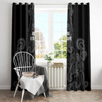 Maori Language Week Window Curtain Kia Mau Ki To Ukaipo Grey Color
