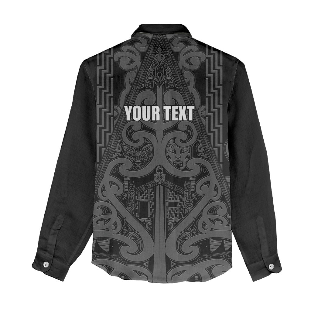 Maori Language Week Personalised Women Casual Shirt Kia Mau Ki To Ukaipo Grey Color
