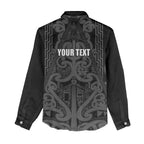 Maori Language Week Personalised Women Casual Shirt Kia Mau Ki To Ukaipo Grey Color