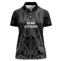 Maori Language Week Personalised Women Polo Shirt Kia Mau Ki To Ukaipo Grey Color