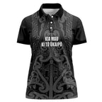 Maori Language Week Personalised Women Polo Shirt Kia Mau Ki To Ukaipo Grey Color