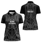 Maori Language Week Personalised Women Polo Shirt Kia Mau Ki To Ukaipo Grey Color